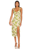 Cami NYC Milan Dress in Tropics;Tropical Printed Midi Dress;Tropical Printed Cutout Dress;Guest DRess;Summer Guest DRess;Floral Midi Dress;Cami NYC Tropical Print Dress