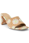 Coconuts By Matisse Kristin Heeled Sandal in White Daisy; 