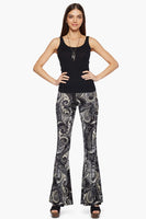 Deborah Viereck Clothing Serrano Pant in Boho Velvet;Women's Paisley Print Velvet Flare Pant