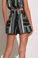 Elan Clothing Corsica Short Style CNJ3120 BW in Black White; 