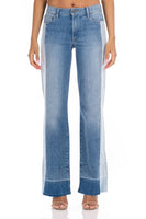 Fidelity Denim Jeans Katie Style S1061 in Amelia Blue;Fidelity Denim Patchwork Denim Jeans;Fidelity Denim Patchwork Undone Hem Jeans