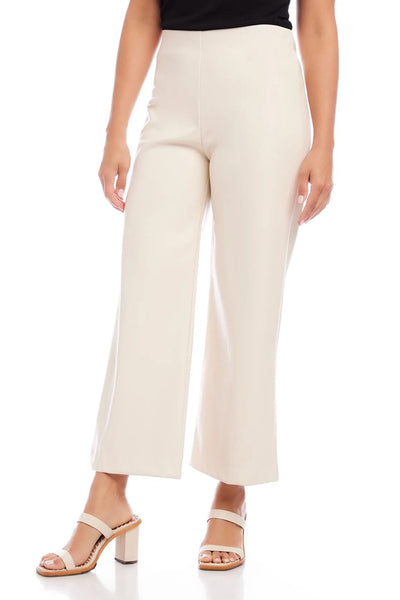 Wide Leg Cropped Faux Leather Pant bfree boutique