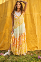Free People Luna Grace Maxi Dress Style Number OB1436561 in Mango Combo;mixed florals maxi dress;summer maxi dress;free people dresses