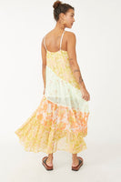 Free People Luna Grace Maxi Dress Style Number OB1436561 in Mango Combo;mixed florals maxi dress;summer maxi dress;free people dresses