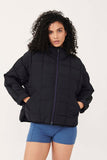 Free People Movement Pippa Packable Puffer Jacket Style OB1053648 in Black;Lightweight Women's athletic Puffer Jacket