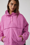 Free People Pippa Packable Puffer Pullover Style OB1227821 in Baltic Blue in Viola and in Coral Sun; 