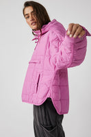 Free People Pippa Packable Puffer Pullover Style OB1227821 in Baltic Blue in Viola and in Coral Sun; 