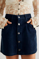 Free People Ray Cord Mini Skirt Style OB1543115 in Ebony;cord mini skirt;corduroy mini skirt;fall corduroy mini skirt;fall mini skirt;free people corduroy skirt