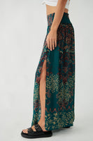 Free PEople Sweet Arrival Wide Leg Pants Style OB1648834 in Teal Combo; 