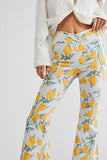 Free People Venice Beach Printed Flare Style OB1493823 in Sky Combo Cali Poppi;Free People Floral Flare Jeans;