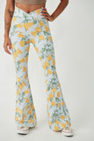 Free People Venice Beach Printed Flare Style OB1493823 in Sky Combo Cali Poppi;Free People Floral Flare Jeans;