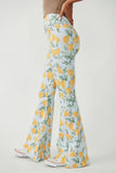 Free People Venice Beach Printed Flare Style OB1493823 in Sky Combo Cali Poppi;Free People Floral Flare Jeans;