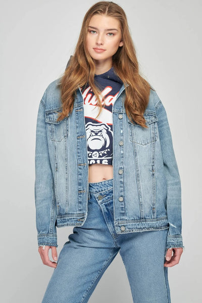 Hidden Denim Dakota Over-sized Denim Jacket Style HD116J-LD;Over-sized denim Jacket;Women's Denim Jacket