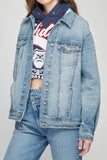 Hidden Denim Dakota Over-sized Denim Jacket Style HD116J-LD;Over-sized denim Jacket;Women's Denim Jacket