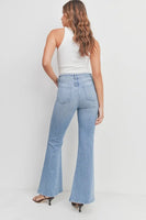 Just Black Denim The Donna Bell Bottom Style BP398J-LT in Light Wash Denim;Women's Light Wash Flare Jeans;Just Black Denim Jeans;Just USA Denim Jeans; 