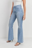 Just Black Denim The Donna Bell Bottom Style BP398J-LT in Light Wash Denim;Women's Light Wash Flare Jeans;Just Black Denim Jeans;Just USA Denim Jeans; 