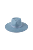 Lack of Color Hats Capri Rancher Style Number CapriRanch in sky blue;women's fedora hat;women's spring rancher style hat;heart shaped face hat