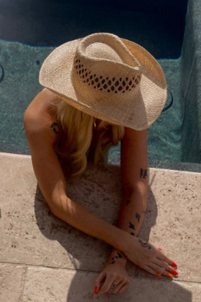 Lack of Color Hats The Desert Cowboy Style DESCOWNAT in Natural;Women's Woven Sun Hat;woven western style hat
