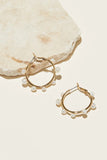 Mignonne Gavigan Mini Isla Hoop Earring Style E327-105 in White with Gold;Gold Hoop Earrings with White Pearls;Bridal Hoop Earrings;Mignonne Gavigan Hoop Earrings; 