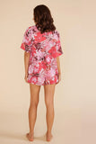 Minkpink Cali Shirt Style IS2204406 in Pink Floral;Women's Linen Floral Button Down Shirt