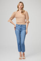 Paige Denim Cindy Crop STyle 6615E77-3652 in Darling with Siesta Hem;Paige Cropped Straight Jean; 