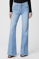 Paige Denim Genevieve 32in Style 7996F72-4003 in Sky Touch Distressed;High Rise Flare Denim Jeans;Paige Genevieve Flare; 