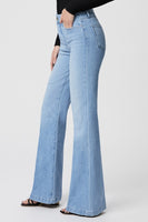 Paige Denim Genevieve 32in Style 7996F72-4003 in Sky Touch Distressed;High Rise Flare Denim Jeans;Paige Genevieve Flare; 