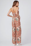 Paige Portland Jumpsuit Style Number 6789I39-4859 In Mocha Bisque Multi;Women's SPring Summer Floral Jumpsuit;Women's Spaghetti Strap Floral Jumpsuit;Paige Floral Jumpsuit;Women's Online Clothing and Accessories Boutique;Shopbfree;shopbfree.com;Bfree Warwick;Bfree Wyckoff;Bfree_boutique;bfreebabe;MyBfreeStyle