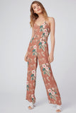 Paige Portland Jumpsuit Style Number 6789I39-4859 In Mocha Bisque Multi;Women's SPring Summer Floral Jumpsuit;Women's Spaghetti Strap Floral Jumpsuit;Paige Floral Jumpsuit;Women's Online Clothing and Accessories Boutique;Shopbfree;shopbfree.com;Bfree Warwick;Bfree Wyckoff;Bfree_boutique;bfreebabe;MyBfreeStyle