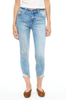 Pistola Denim Audrey Crop Mid Rise Skinny Crop Style P00016038SR Sirad in Sierra Distressed;women's mid rise skinny jeans