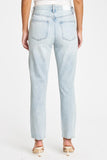 Pistola Denim Keaton High Rise Slim Straight Style Number P6430REP-MKD in Morning Sky Distressed;Women's Light Wash Denim JEans