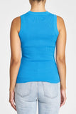 Pistola Denim Nella Tank Style P2040WRB-MLB in Malibu Blue;Cropped front cutout tank;Pistola Cutout tank