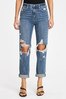 Pistola Denim Presley High Rise Relaxed Roller Eternal Distressed Style Number P6626KEE-ETD