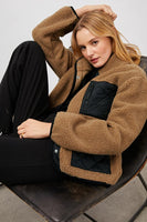 Rails Clothing Lorna Style 761-493-2201 in Camel;Women's Shrpa Jacket;Women's Fall Outerwear;Rails Sherpa Jacket
