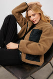 Rails Clothing Lorna Style 761-493-2201 in Camel;Women's Shrpa Jacket;Women's Fall Outerwear;Rails Sherpa Jacket