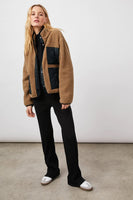 Rails Clothing Lorna Style 761-493-2201 in Camel;Women's Shrpa Jacket;Women's Fall Outerwear;Rails Sherpa Jacket