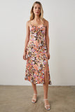 Rails Clothing Sudra Dress Style 783-130C-5321 in Pink Aster;Floral Midi DRess;Floral Spring DRess;Guest Of Dress; 