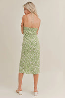 Sage the Label Green Garden Midi Dress Style LE1327 in Matcha Cream;Printed Spring Summer Midi Dress;Sage The Label Daisy Dress; 