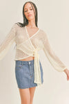 Sage the Label Summer Muse Surplice Top Style LE2247 in Lemon White; 