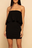 Shore Brand Ponte Layered Mini Dress Style Number SW1936D in Black;Little Black Dress