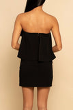 Shore Brand Ponte Layered Mini Dress Style Number SW1936D in Black;Little Black Dress