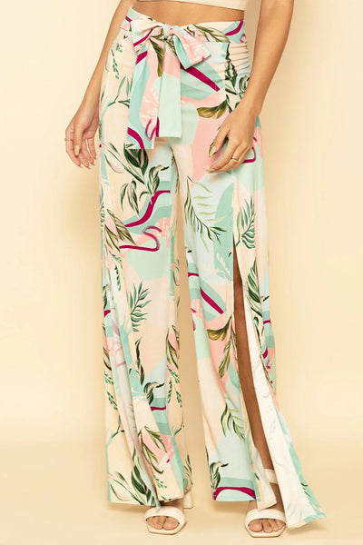 Shorebrand Clothing Bella Pant Style SW2081P in Pink Tropics; 