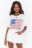 Show Me Your Mumu Cooper Tee Style MM1-4704 AF04 American Flag Graphic;American Flag Graphic Tee;Women's American Flag Tee