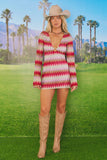 Show Me Your Mumu Monte Carlo Romper Style MS3-5654 KN99 in Riviera Zigzag Crochet; 