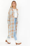 Show me Your Mumu Leo Button Down Tunic Style MF2-4998 GP57 in Georgetown Plaid;Plaid Duster;Plaid Long Cardigan;Show Me Your Mumu Plaid Duster