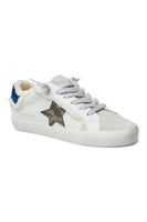 Vintage Havana Malibu Sneaker in White and Army;Women's Sneaker;Fashion Sneaker;Vintage Havana Sneaker;Golden Goose Look alike Sneaker;Women's online clothing and accessories boutique;Bfree_Boutique;BfreeBabe;MyBfreeStyle; 