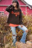 Wooden Ships Grateful Crew Sweater Style K49Y2W529 In Dark Leather and Red Maple;Women's Fall Sweater;Brown Crew Neck Sweater