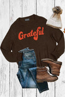 Wooden Ships Grateful Crew Sweater Style K49Y2W529 In Dark Leather and Red Maple;Women's Fall Sweater;Brown Crew Neck Sweater