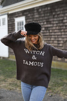 Wooden Ships Witch and Famous Crew Style K49Y2W715 in Dark Roast and Mirage;Wooden Ships Halloween Collection;Halloween Sweater