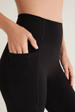Z Supply Clothing Activewear All Day 7_8 Pocket Legging Style ZVP223004 Blk in Black;Women's Active legging;Performance Fabric Active Legging